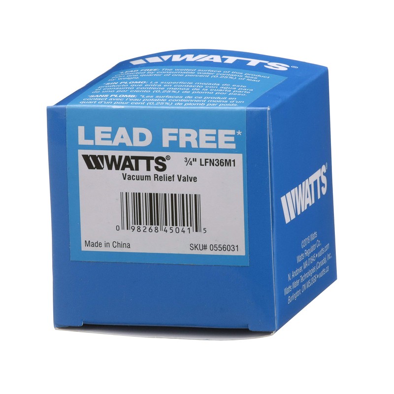 Watts LFN36-M1 Water Service Low Profile Vacuum Relief Valve for