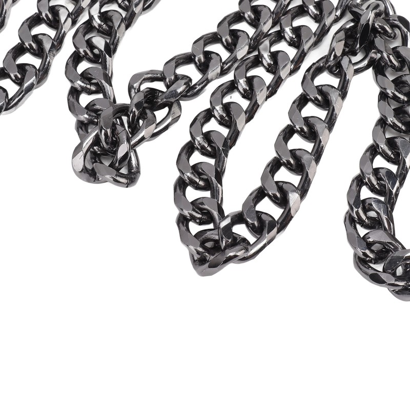 8pcs Curb Chain 8 Side Milled Straight Buckle 1.2meter DIY