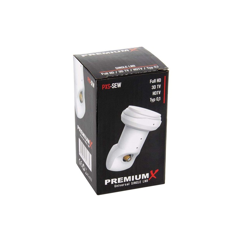 PremiumX Single LNB Digital SAT for 1 Subscriber White Receiver