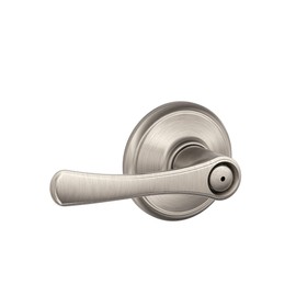 Schlage F40 VLA 619 Avila Door Lever, Bed & Bath Privacy Lock, Satin Nickel