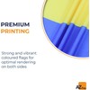 Happium Double Sided Ukraine National Flag Banner with Two Brass