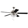 Litex Industries - 52" Tri-Mount Satin Nickel LED Ceiling Fan