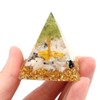 GOLD STONE Orgonite Pyramid Lucky Tree Natural Stone Gravel Moonstone