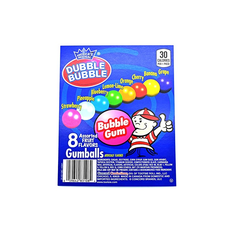 Candy Retailer 1 Inch Gumballs (8 Flavor Assorted, 1 Lb)