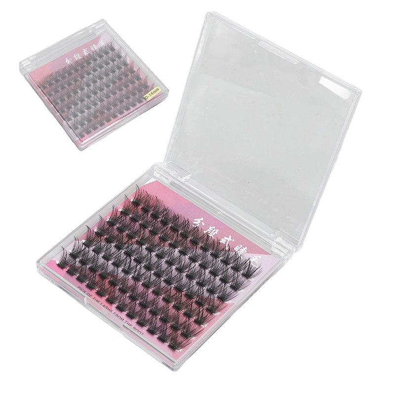 84 Clusters 14mm False Eyelashes D Curly Dense Hair DIY
