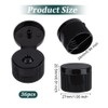 OLYCRAFT 36Pcs 24/400 Flip Top Screw Caps Black Flip Top