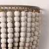 Newrays Vintage Wood Bead Wall Lamp Retro Antique with Hard