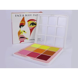 Body Painting Face Painting Set of Water Colours – 9 Pieces Warm Set (32.8 g)