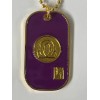 D9 Greeks Omega Psi Phi Double Sided Dog Tag Purple