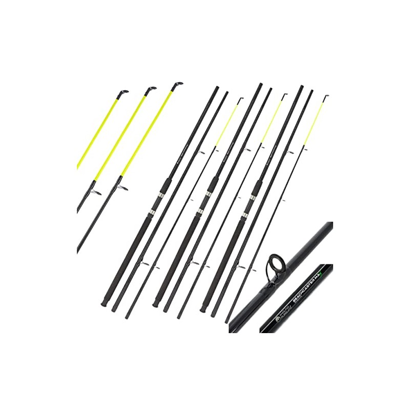 3 x AP Beachcaster Fishing Rods 12ft 3pc Rod Sea