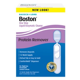 Bausch & Lomb Boston One Step Liquid Enzymatic Cleaner, Protein Remover, 0.01 Fl Oz ( Pack of 3)