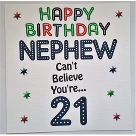 Happy Birthday - Nephew 21st card