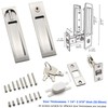 Dontay 2 Pack Pocket Door Handle with Lock and Edge