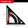 Dajianglx Carpenter Square 7 inch, Aluminum Adjustable Rafter Framing Square,