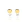 Hoberta Real 14k solid Round Yellow Gold Tiny Circle Stud