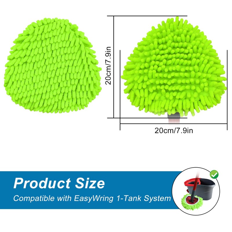 Yuunaie Spin Mop Heads Replacements for Ocedar Easywring 1 Tank