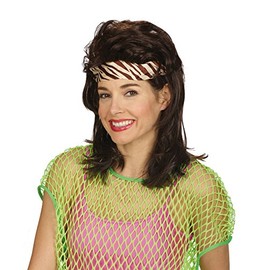 Andrea Moden 0541/7 Women's Wig 80s with Headband Retro Theme Party Carnival