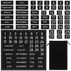 50 Pcs Calendar Magnet Numbers for Whiteboard and Refrigerator, Magnetic Days of The Week and Months Magnetic Calendar Dates Indicators for Office (10.7 x 9.6 Inch)