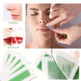 NYAMAH SALES 20 PCS Hair Removal Waxing Strips for Eyebrows Face Upper Lip Chin Facial Wax Strips for Home and Salon for Women and Girls