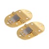2Pcs Round Edge Solid Brass Butler Tray Hinge 2-1/2"x1-1/2 with