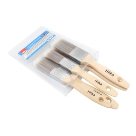 Hilka Tools 78710505 Wooden Synthetic Bristle Paint Brushes, Brown, Set of 5 Piece