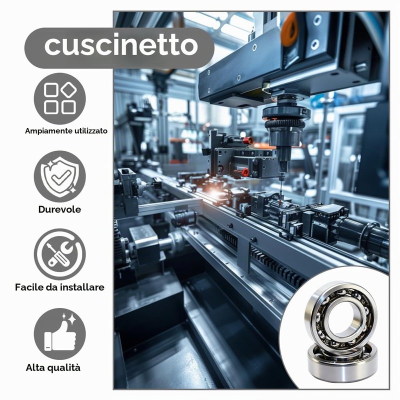 8 Pezzi Cuscinetti a Sfere 608ZZ in Metallo, per Skateboard,