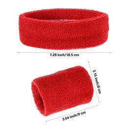COMNICO 36 Pcs Neon Sweatbands Set, 80s 12 Colorful Sports Headbands and 24 Sweat Wristbands Elastic Sweat Wicking Tennis Bands Bulk for Men Women 80s 90s Party