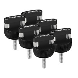 Quick Release Thumb Screw for Jeep Wrangler JK 2007-20018, JL 2018-2022 & Gladiator JT - Billet Aluminum Hard Top Fastener with Integrated D Ring (Black)