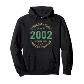 23 Year Old Bday Legend Since 2002 - Vintage 23rd Birthday Pullover Hoodie