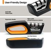 RESPECTED BRO 4-in-1 Knife and Scissors Sharpener, Premium Kitchen Knife