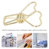 100pcs Binder Clips Heart Style Long Tail Shape Metal Iron