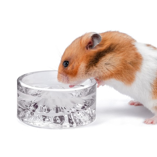 Niteangel Hamster Feeding & Water Bowls- Mount Fuji Series Glass