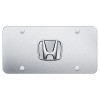Honda Logo License Plate (Silver On Chrome)
