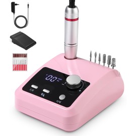 Professional Nail Cutter for Gel Nails, 45000 rpm Electric Nail File with Pedals, Nail Drill Machine, Manicure Set Electric, for Manicure Pedicure