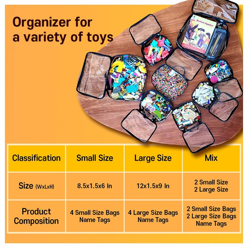 holay 4 Packs PVC Zippered Blocks Set, Toy, Clay, Board