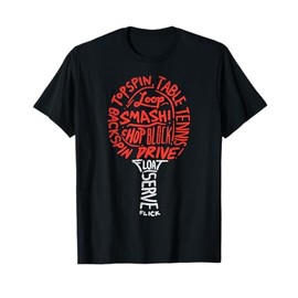 Table Tennis Paddle Words Ping Pong Player Champion Gift Maglietta