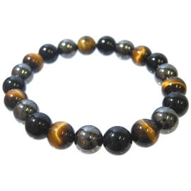 [AFP] Luck for money, work luck, health luck power stone bracelet natural stone tiger eye, onyx, hematite br1-140918, Stone
