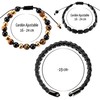 Omky Set de Pulseras para Hombre | Cuero trenzado negro