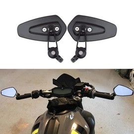 Black Motorcycle 7/8" Handle Bar End Mirrors For Yamaha FZ09 FZ07 2015-2017 For Kawasaki Z1000 / Z750 / ER-6F / ER-6N For CB1000R For Suzuki GSF1250 600 / SV650 1000