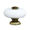 AUXBC 1.3" Ceramic Round Knobs, Antique Brass and Ceramic Cabinet