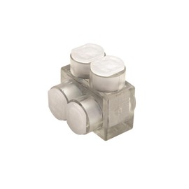 Burndy BIT2/0 Unitap Clear Insulated Multiple Tap Connector, #14-2/0 AWG/kcmil Wire Range, 1.4" Width, 1.52" Length, 1.38" Height