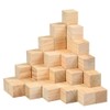 BUYGOO 120Pcs Wood Square Blocks, 1inch Blank Wooden Cubes Natural