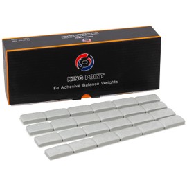 Myers Tire Supply King Point 1oz Gray Steel Adhesive Tape Stick-On Wheel Weights, Low Profile, for Cars, Trucks and SUV’s, 144 Pieces