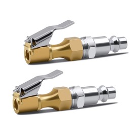 SAFELIFE Air Chuck Open Flow Heavy Duty Tire Chuck with Clip for Inflator -2 Pack