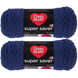 Bulk Buy: Red Heart Super Saver (2-Pack) (Denim, 5 oz Each Skein)
