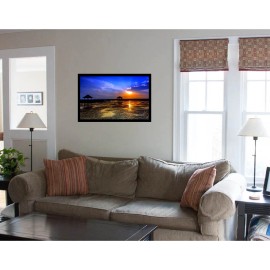 Beach Sunset Repositionable Color Wall Sticker Print 28x18 Wall Decor