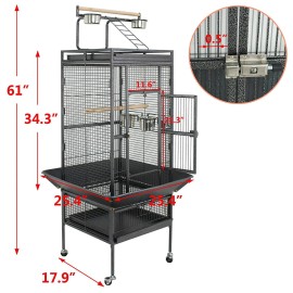 Segawe 61" Bird Cage Top Play Non-Toxic Powder Coated Steel Best Pet Comfortable House