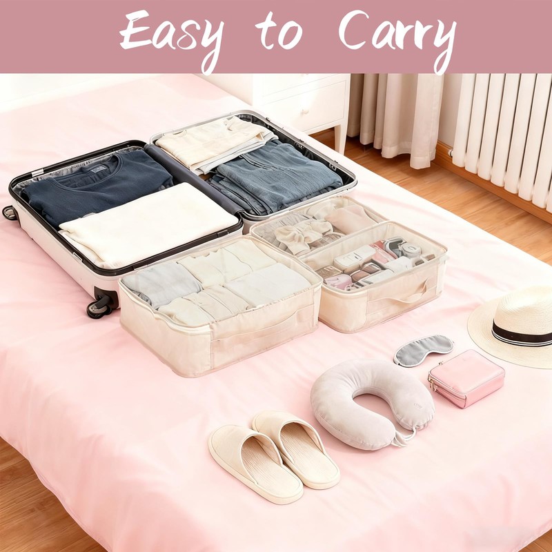 PEDOBALI 14 Pcs Packing Cubes for Suitcase Mesh Clothes Organizer
