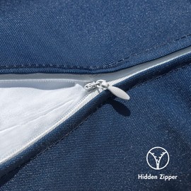 MIULEE Outdoor Waterproof Throw Pillow Covers Set of 2 Relax Decorative Outdoor Square Pillowcases for Chair Patio Garden Couch Tent Balcony Sofa Blue 18x18 Inch