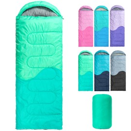 Sleeping Bag Thicker 20℉ - 3&4 Seasons for Adults Kids Boys Girls Camping Hiking - Warm Cold Weather Lightweight Portable with Compression Bag for Backpacking in Spring, Summer, Fall and Winter